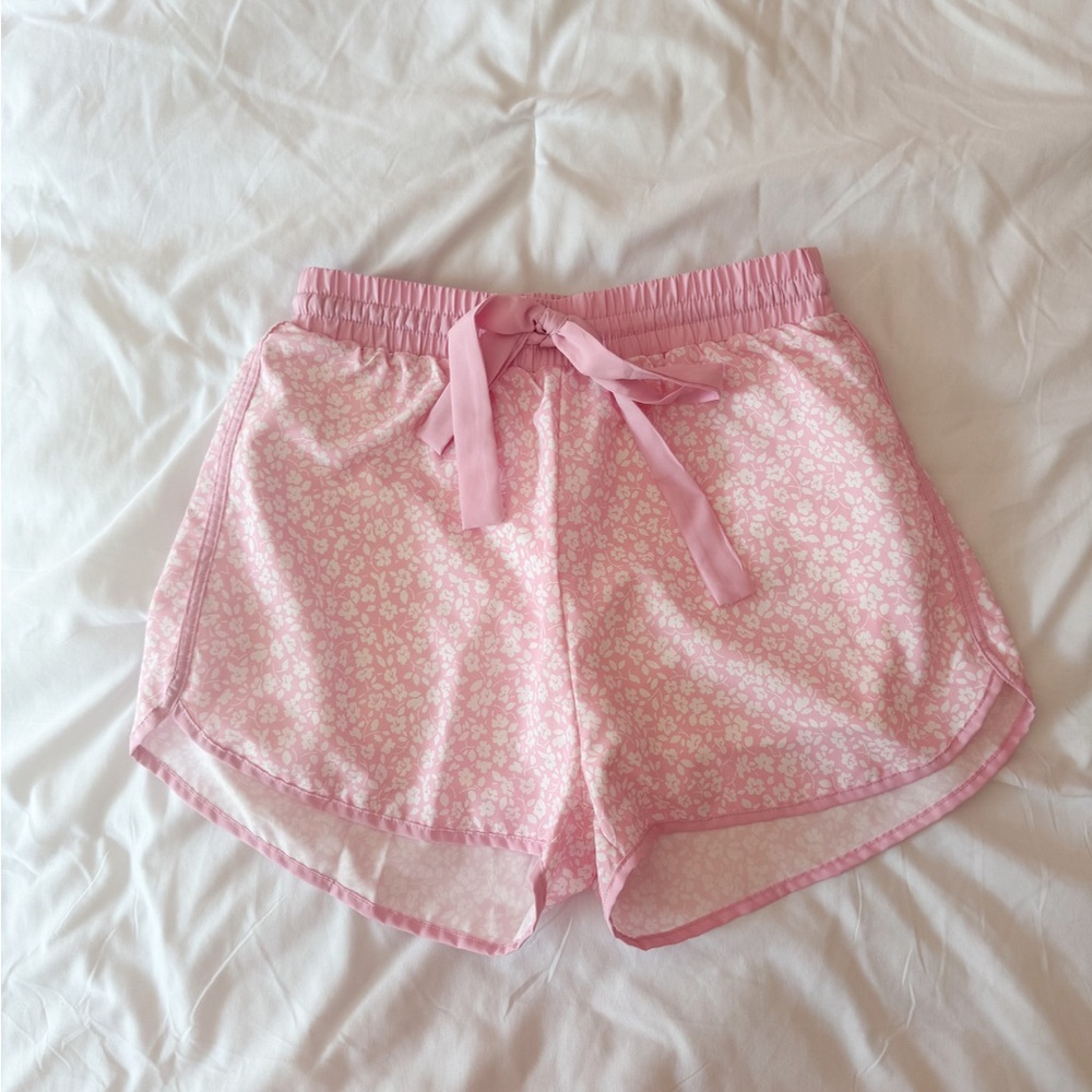 Altar’d State Revival Pink Floral Charm Tie Shorts Size XS